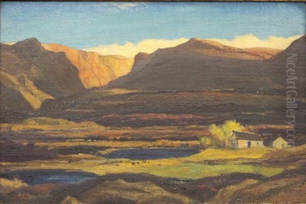 October In Badenoch Oil Painting by David Young Cameron