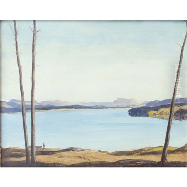 Loch Insh Oil Painting by David Young Cameron