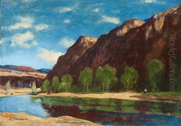 A Pool In Badenoch Oil Painting by David Young Cameron