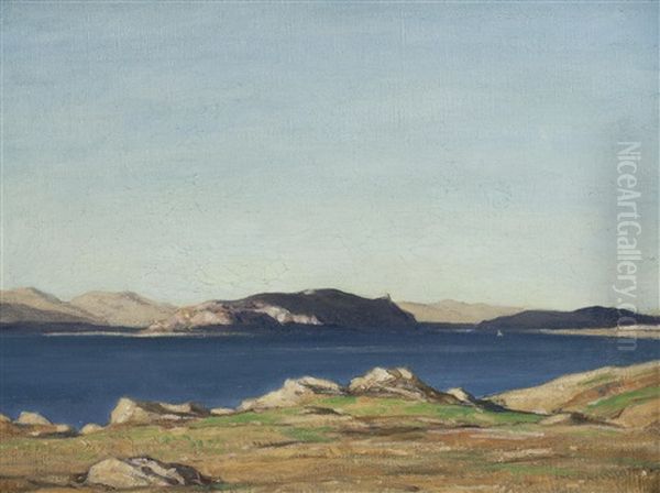 Blue Lake, Loch Neil Oil Painting by David Young Cameron