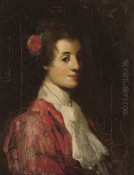 Portrait Of Elspeth Oil Painting by David Young Cameron