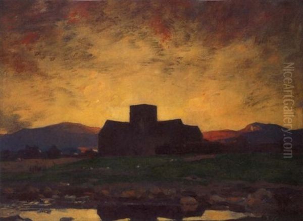 Sunset, Iona Oil Painting by David Young Cameron