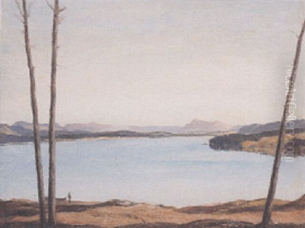 Loch Insh Oil Painting by David Young Cameron