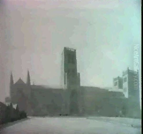 Durham Cathedral Oil Painting by David Young Cameron