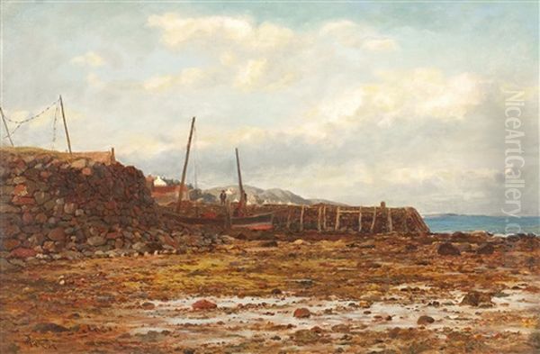 Low Tide, Arran Oil Painting by Duncan Cameron