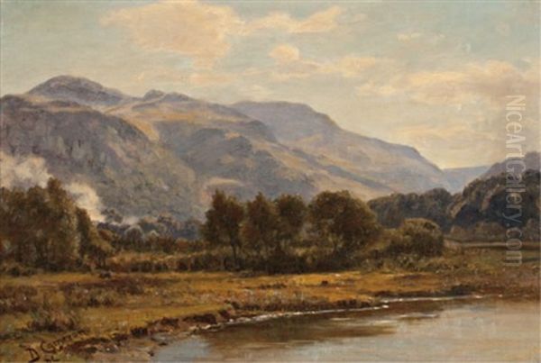 The River Derwent And The Side Of Ben Venue (2 Works) Oil Painting by Duncan Cameron