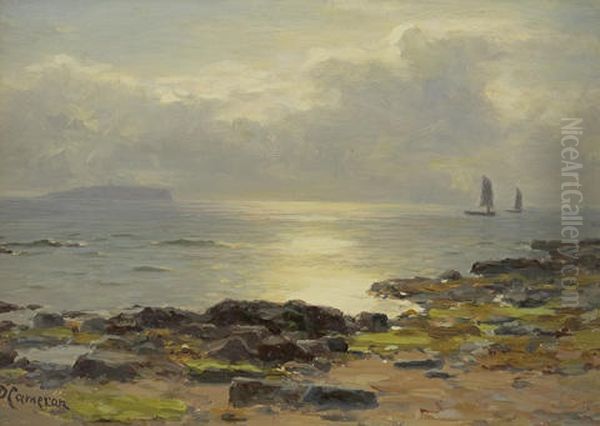 A Sunny Day Near Crail (+ Blustery Day On The West Coast; 2 Works) Oil Painting by Duncan Cameron