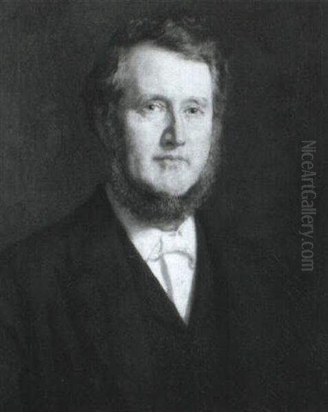 Portrait Of The Rev. John Brown Paton Oil Painting by Hugh Cameron