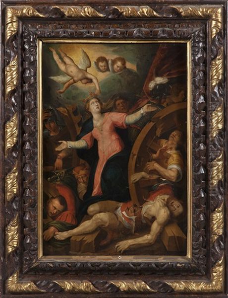 Le Martyre De Sainte Catherine Oil Painting by Francisco Camilo