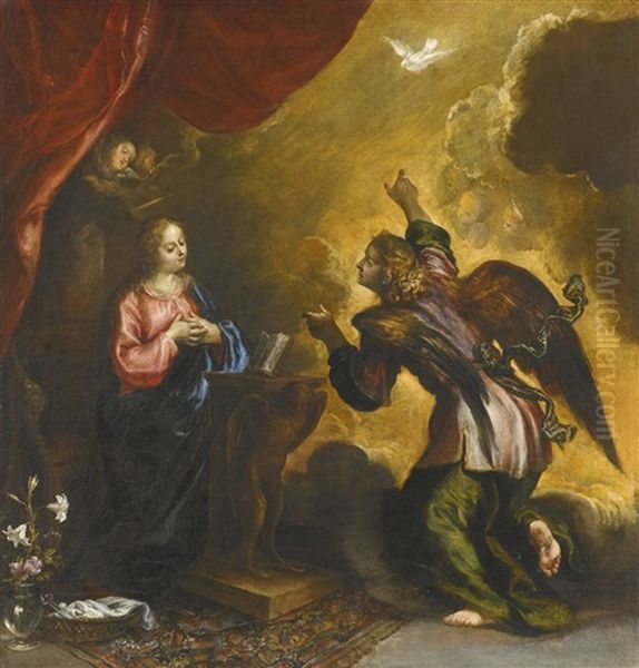 The Annunciation Oil Painting by Francisco Camilo