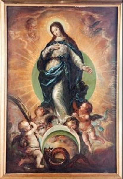 Inmaculada Oil Painting by Francisco Camilo