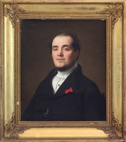 Portrait De Jules Choppin Oil Painting by Alexandre-Francois Caminade