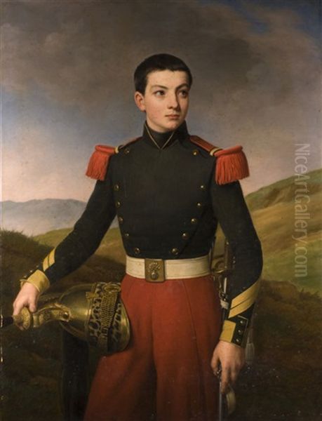 Bildnis Eines Knaben In Franzosischer Grenadier-uniform Oil Painting by Alexandre-Francois Caminade