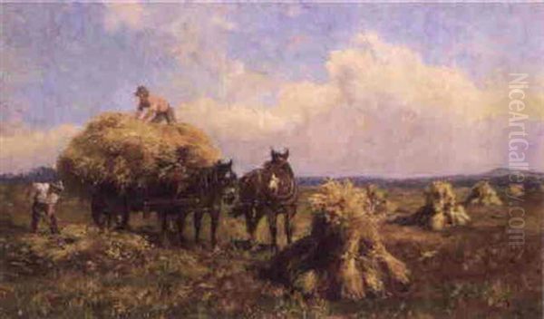 Haymaking Oil Painting by Robert Camm