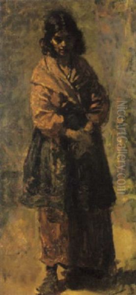 Ciociara, 1883 Oil Painting by Michele Cammarano