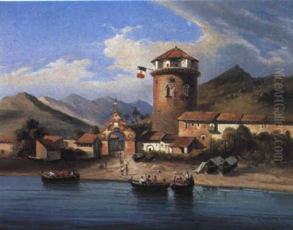 Garibaldini A Castel Volturno Oil Painting by Michele Cammarano