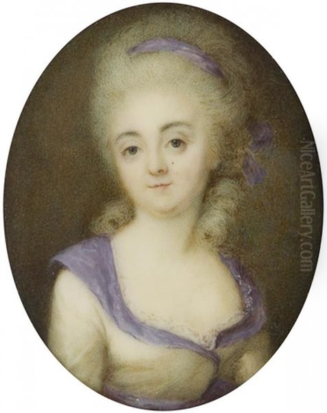 Ppeintre En Miniature De La Reine Marie-antoinette Oil Painting by Ignazio Pio Vittoriano Campana