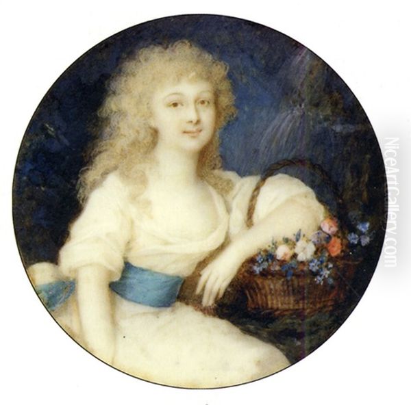 Madeleine De Mericourt Dans Un Paysage Oil Painting by Ignazio Pio Vittoriano Campana