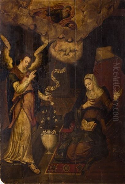 La Anunciacion Oil Painting by Pedro Campana