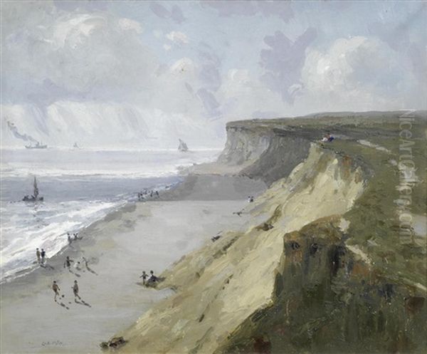 Hopton Cliffs Oil Painting by Archibald Campbell