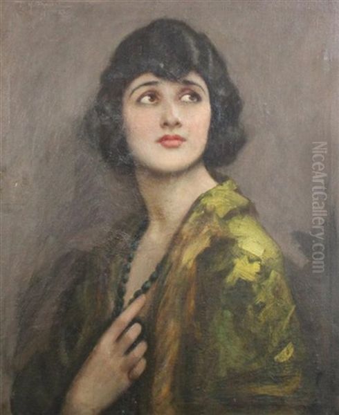 Portrait Of A Lady Oil Painting by John Hodgson Campbell