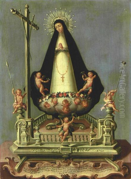 Virgen De La Soledad De La Victoria Oil Painting by Jose Campeche