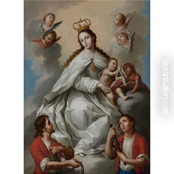 Virgen De La Merced Oil Painting by Jose Campeche