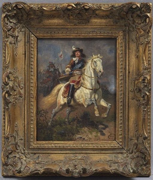 Friedrich Wilhelm I Von Brandenburg, Der Grose Kurfurst, Zu Pferd Oil Painting by Wilhelm Camphausen