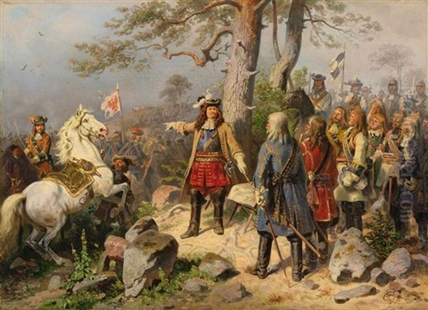 Der Grosse Kurfurst Als Feldherr In Der Schlacht Oil Painting by Wilhelm Camphausen