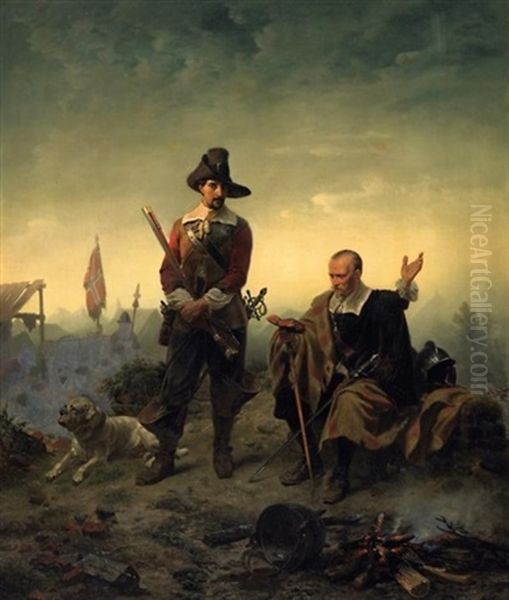 Puritaner Auf Der Wacht Oil Painting by Wilhelm Camphausen