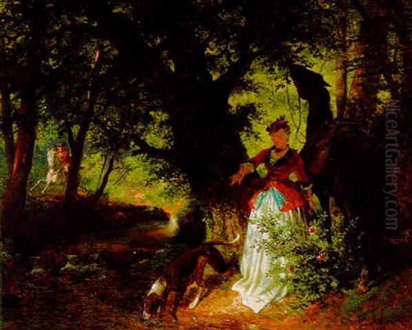 Rendezvous Im Wald Oil Painting by Wilhelm Camphausen