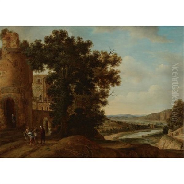 Landscape With The Good Samaritan Oil Painting by Rafael Govaertsz Camphuysen