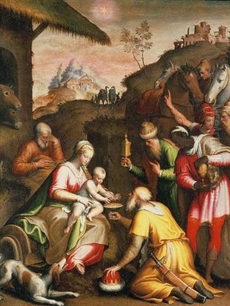 The Adoration Of The Magi Oil Painting by Bernardino Campi