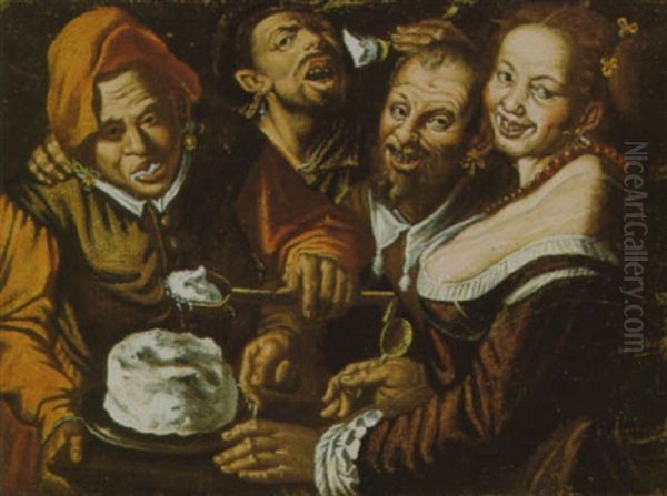 Mangiatori Di Ricottta Oil Painting by Vincenzo Campi