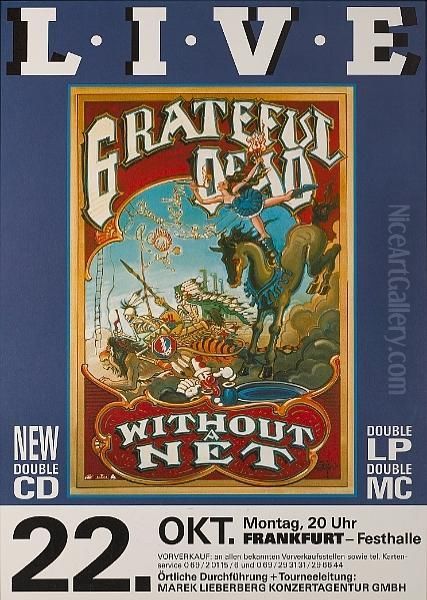 Award For The Album 'without A Net' By The Grateful Dead Oil Painting by Cruz Alvarez Sales