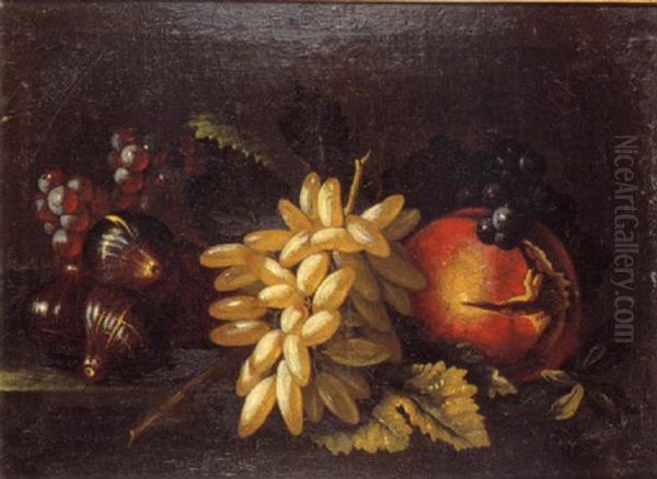 Nature Morte De Figues Et De Raisins Su Un Entablement by Michelangelo di Campidoglio