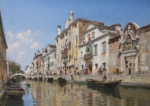 Paesaggio Con Pastori Oil Painting by Federico del Campo