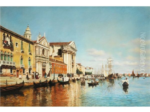 Venedig/ Blick Auf Die Jesuitenkirche Und San Giorgio Maggiore Auf Der Giudecca by Federico del Campo