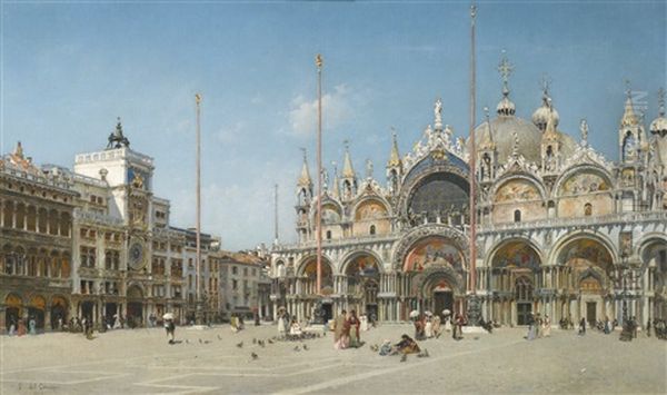 Saint Mark's Square, Venice Oil Painting by Federico del Campo