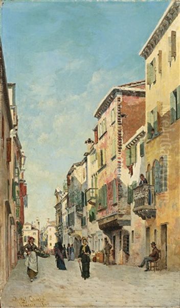 Via San Giorgio Degli Schiavone Oil Painting by Federico del Campo