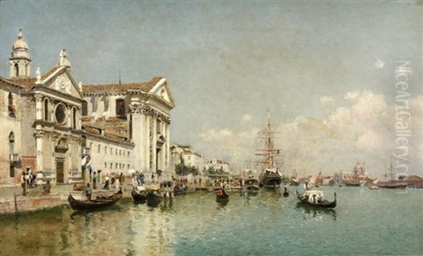 Vue Des Zattere, Venise Oil Painting by Federico del Campo