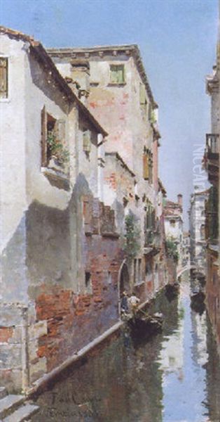 Venetian Backwaters Oil Painting by Federico del Campo