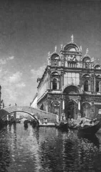 The Civil Hospital On Canal San Giovanni, Venice Oil Painting by Federico del Campo