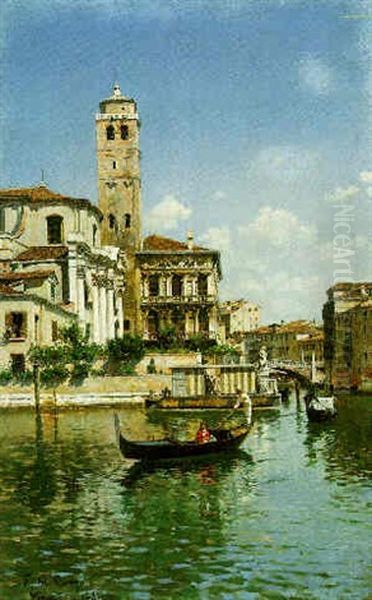 A View Of The Palazzo Labia, Venice Oil Painting by Federico del Campo