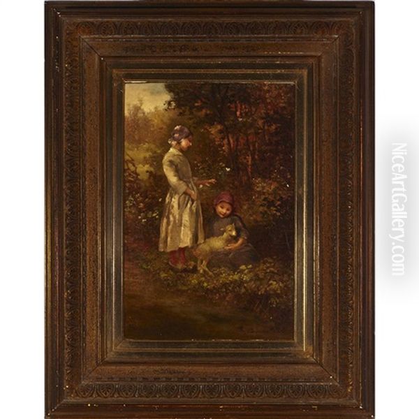 Finding The Pet Lamb Oil Painting by Henry Campotosto