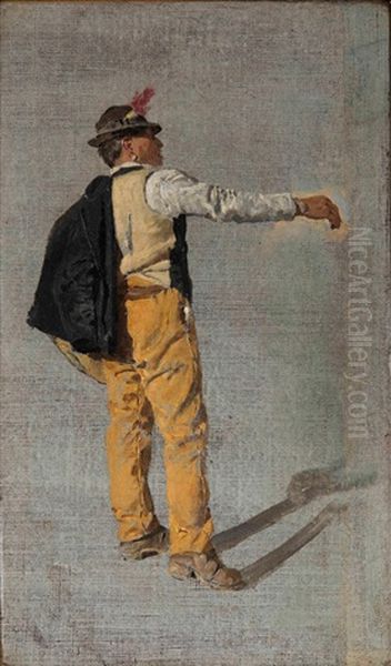 Uomo Oil Painting by Alceste Campriani