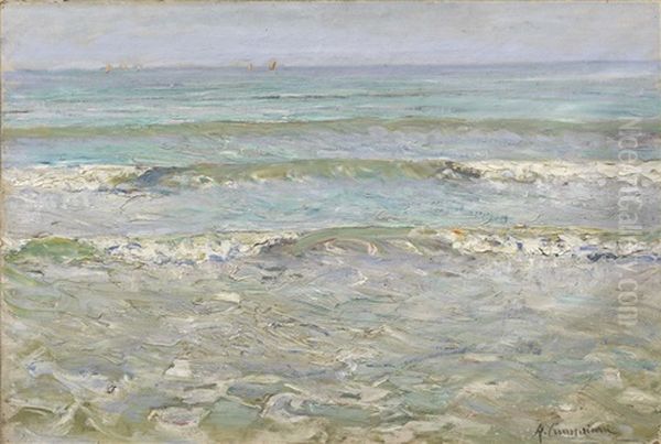 Viareggio Oil Painting by Alceste Campriani