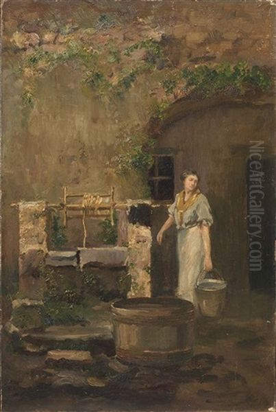 Al Pozzo Oil Painting by Alceste Campriani