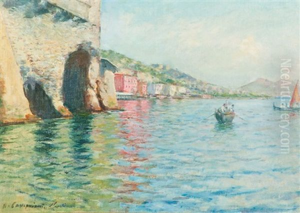 Napoli Oil Painting by Alceste Campriani