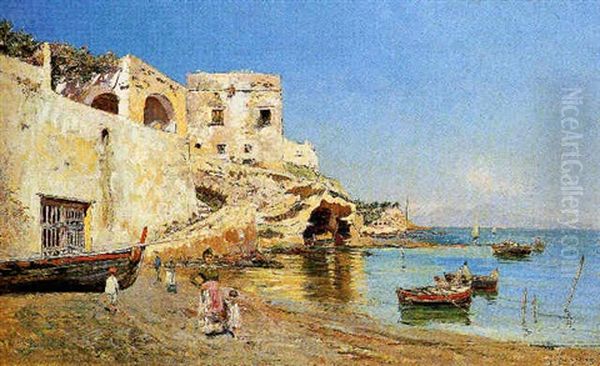 Marechiaro Oil Painting by Alceste Campriani